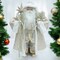 40” Ivory & Gold Santa Claus Figure Christmas Decoration - Elegant Holiday Decor
